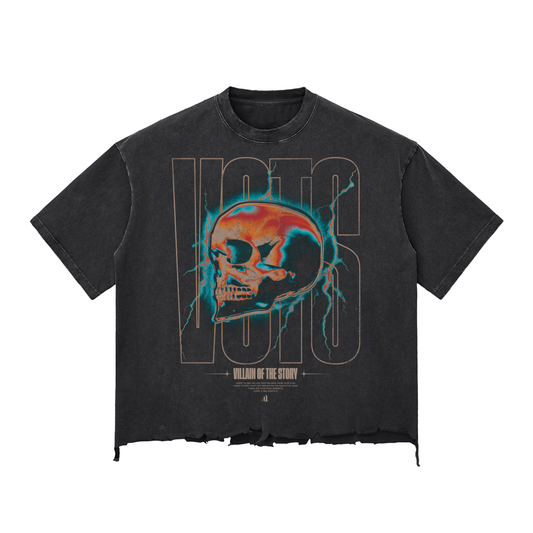 'Jester' Snow-Washed-Raw-Hem Tee