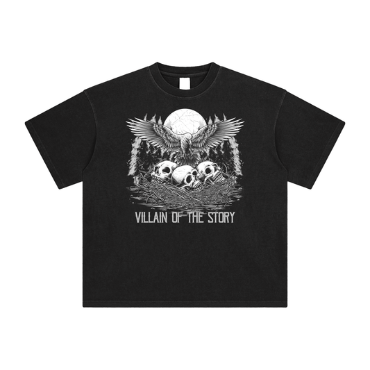 'Crow & Skull' Enzyme-Washed Tee