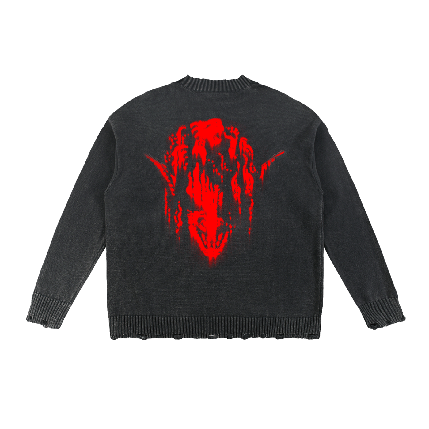 Vintage Washed Hand-Frayed Sweater