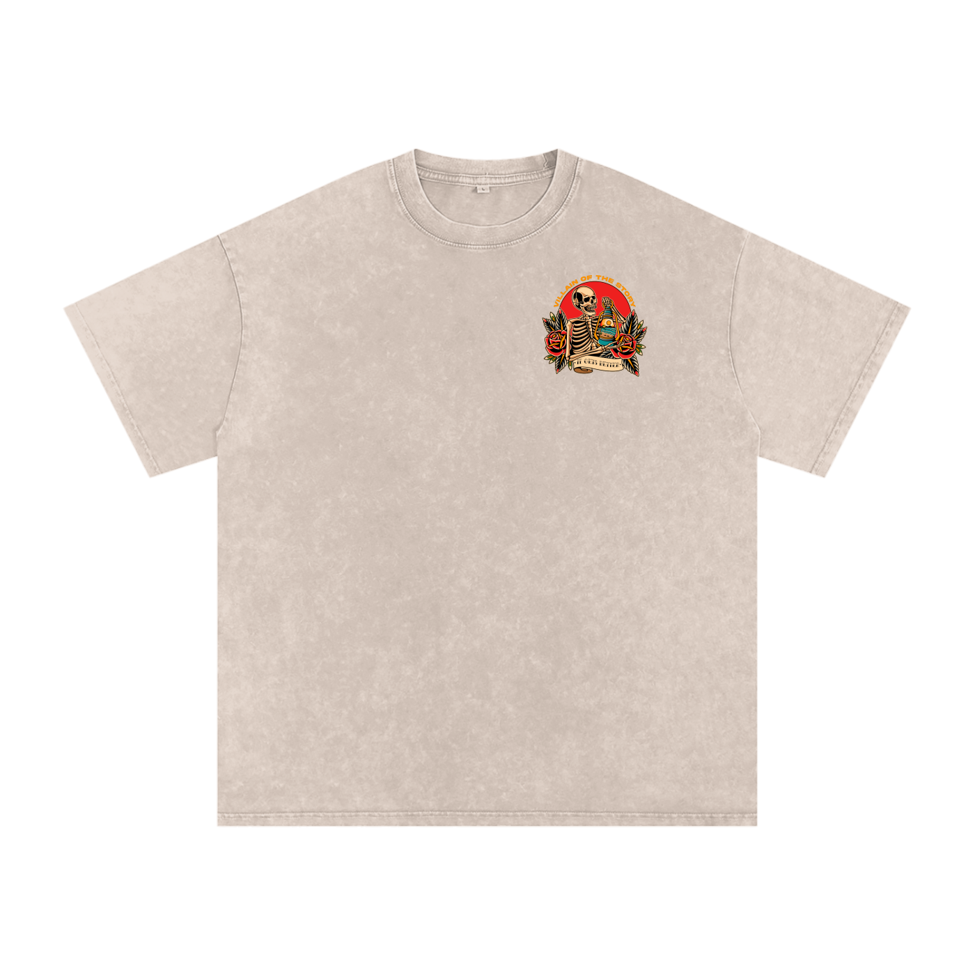 'Better' Snow-Washed-Oversized Tan Tee