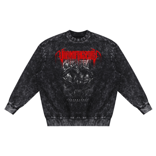 Snow Washed Hand-Frayed Sweatshirt