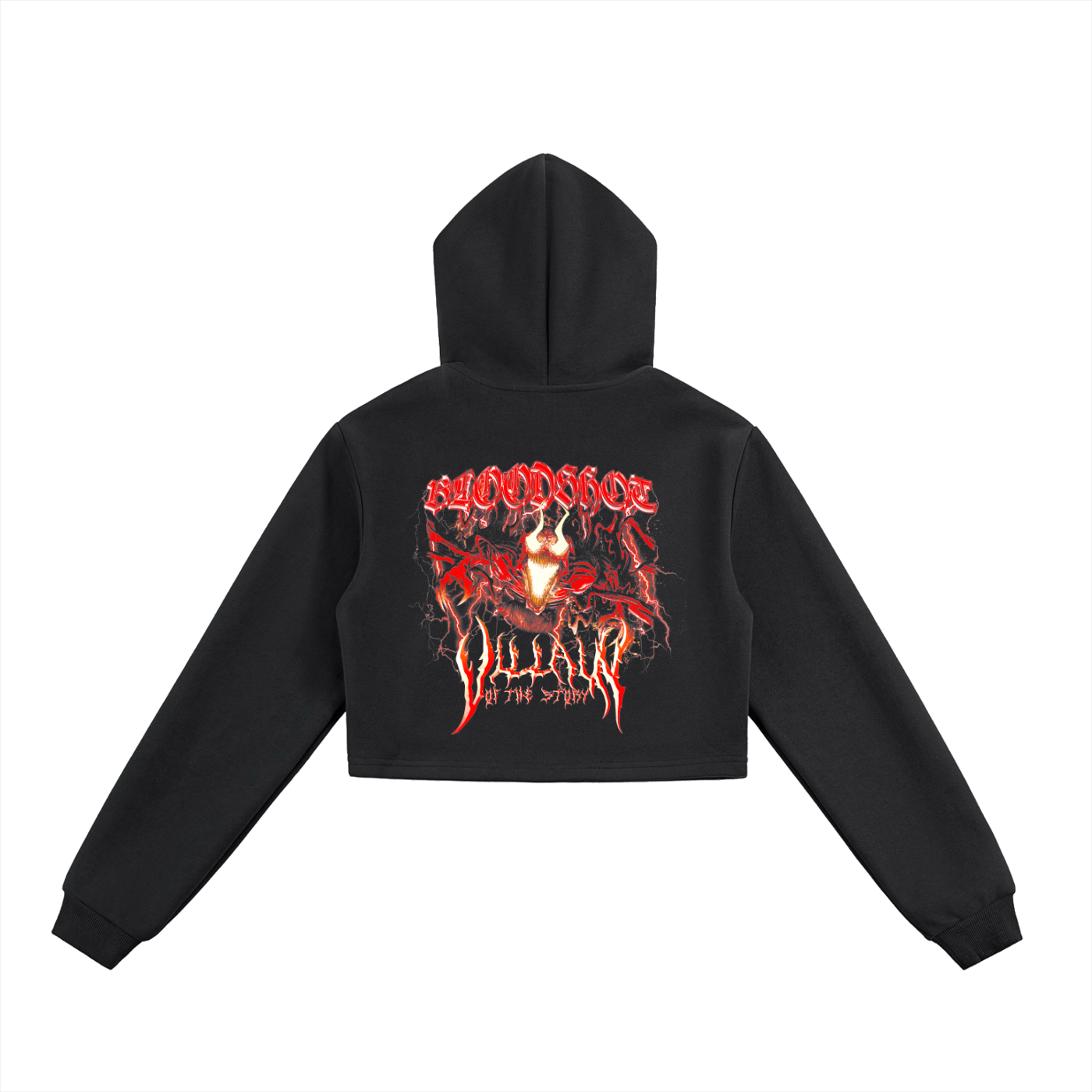 Bloodshot Cropped Zip Hoodie